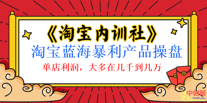 （1039期）《淘宝内训社》淘宝蓝海暴利产品操盘，单店利润，大多在几千到几万-副业库