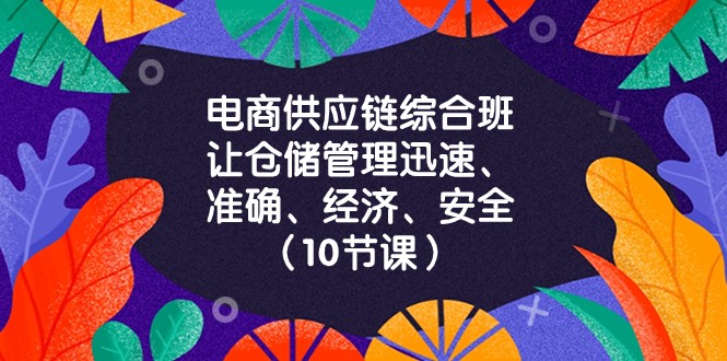 电商供应链综合班，让仓储管理迅速、准确、经济、安全！（10节课）-副业库