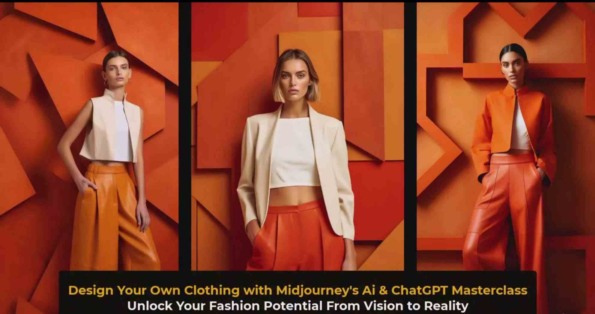 图片[5]-利用 Midjourneys Ai 人工智能设计自己的服装AI大师班-10节课-中英字幕-副业库
