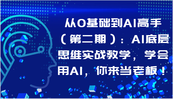 从0基础到AI高手（第二期）：AI底层思维实战教学，学会用AI，你来当老板！-副业库