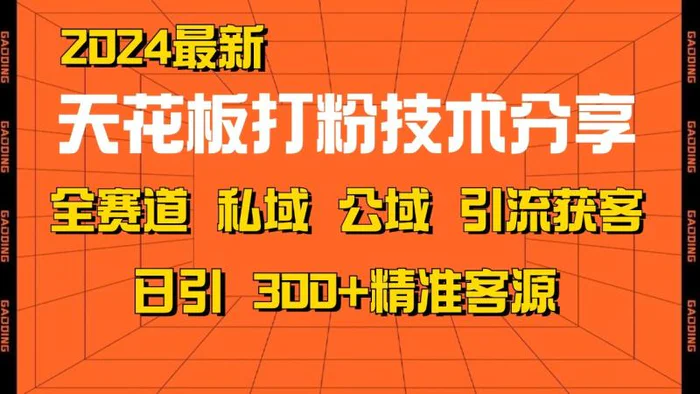 天花板打粉技术分享，野路子玩法 曝光玩法免费矩阵自热技术日引2000+精准客户-副业库