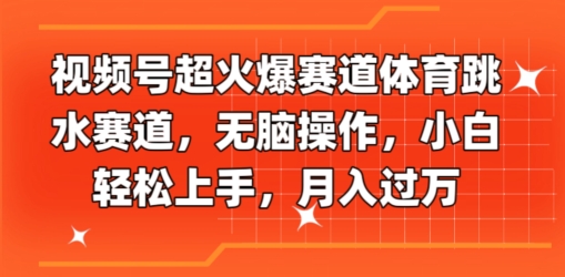 视频号超火爆赛道体育跳水赛道，无脑操作，小白轻松上手，月入过万-副业库