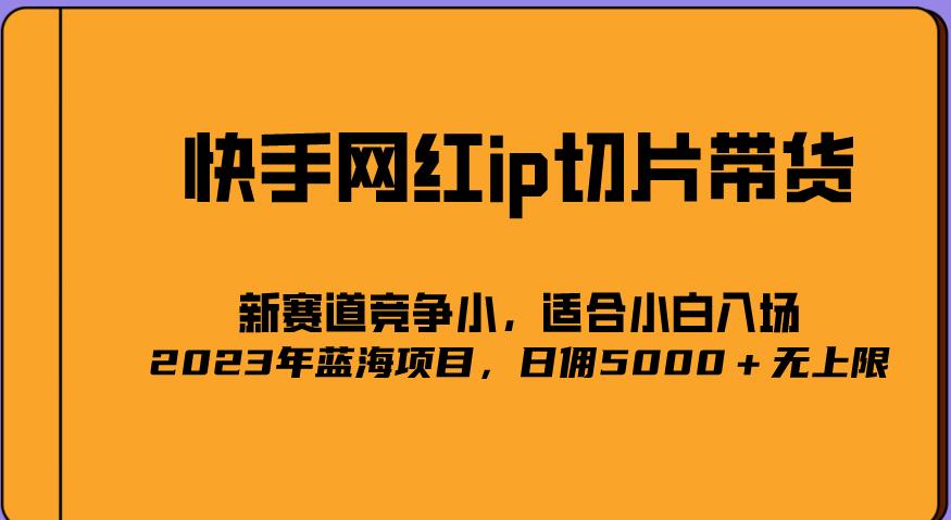 2023爆火的快手网红IP切片，号称日佣5000＋的蓝海项目，二驴的独家授权-副业库