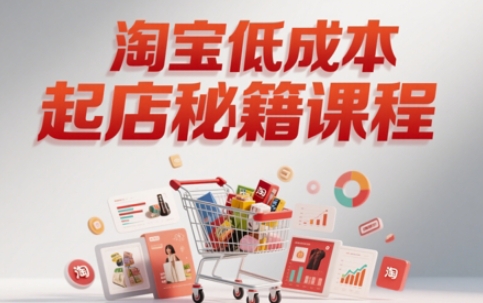 淘宝低成本起店系统课，助你快速起店，实现弯道超车-副业库
